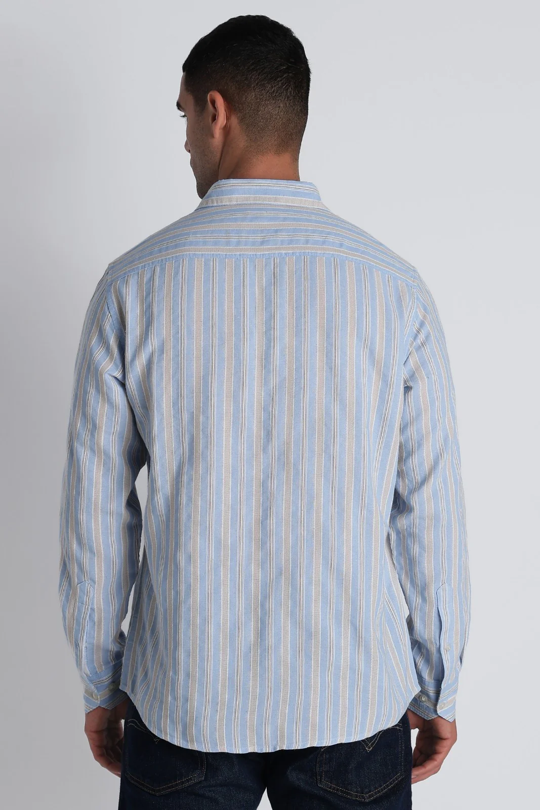 Coastal Blue Dobby Stripe Shirt - Image 5