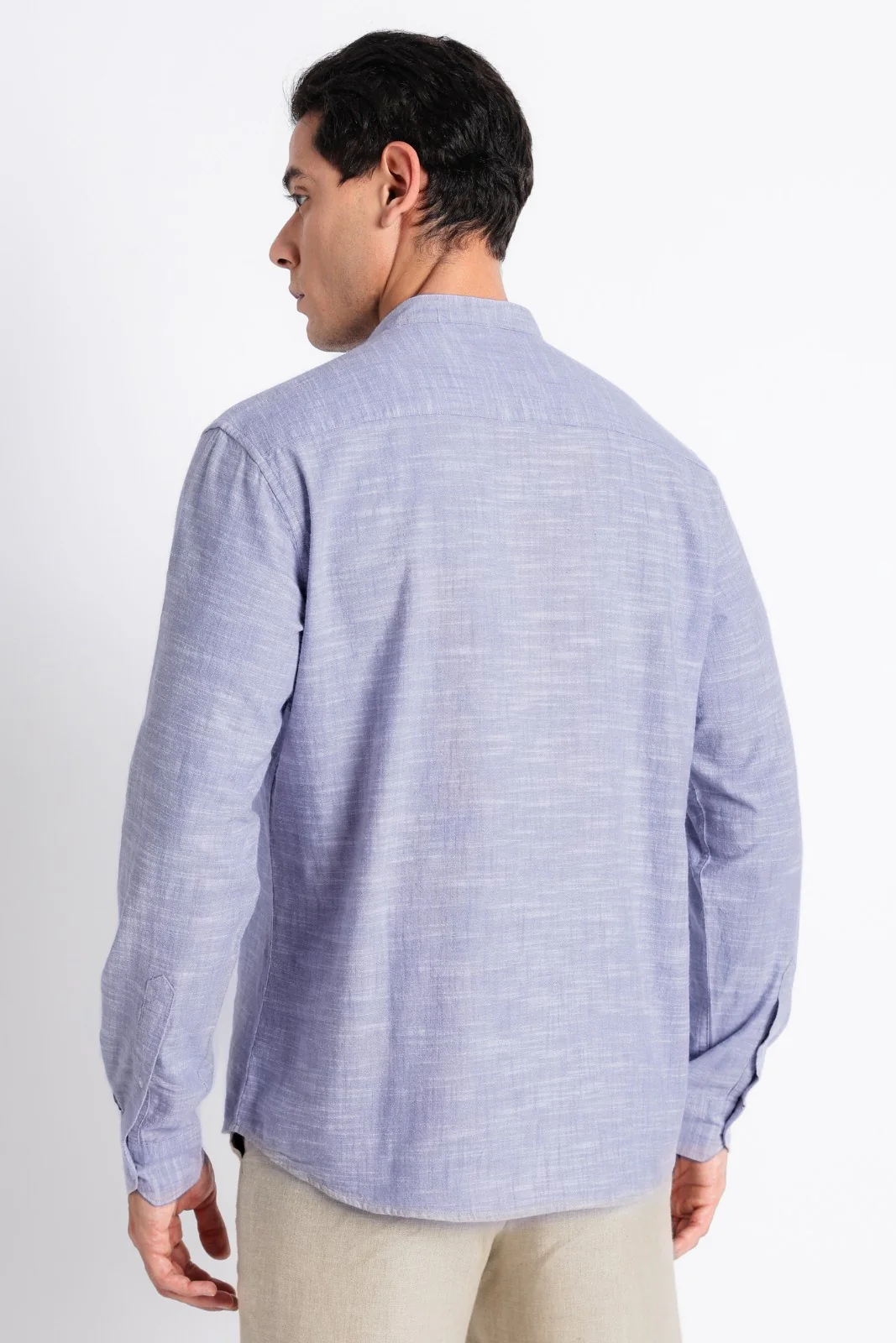 Dusty Lavender Textured Short Kurta - Image 5