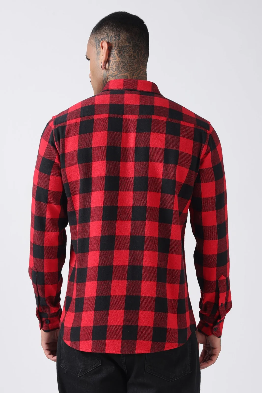 Red & Black Buffalo Check Casual Shirt - Image 5