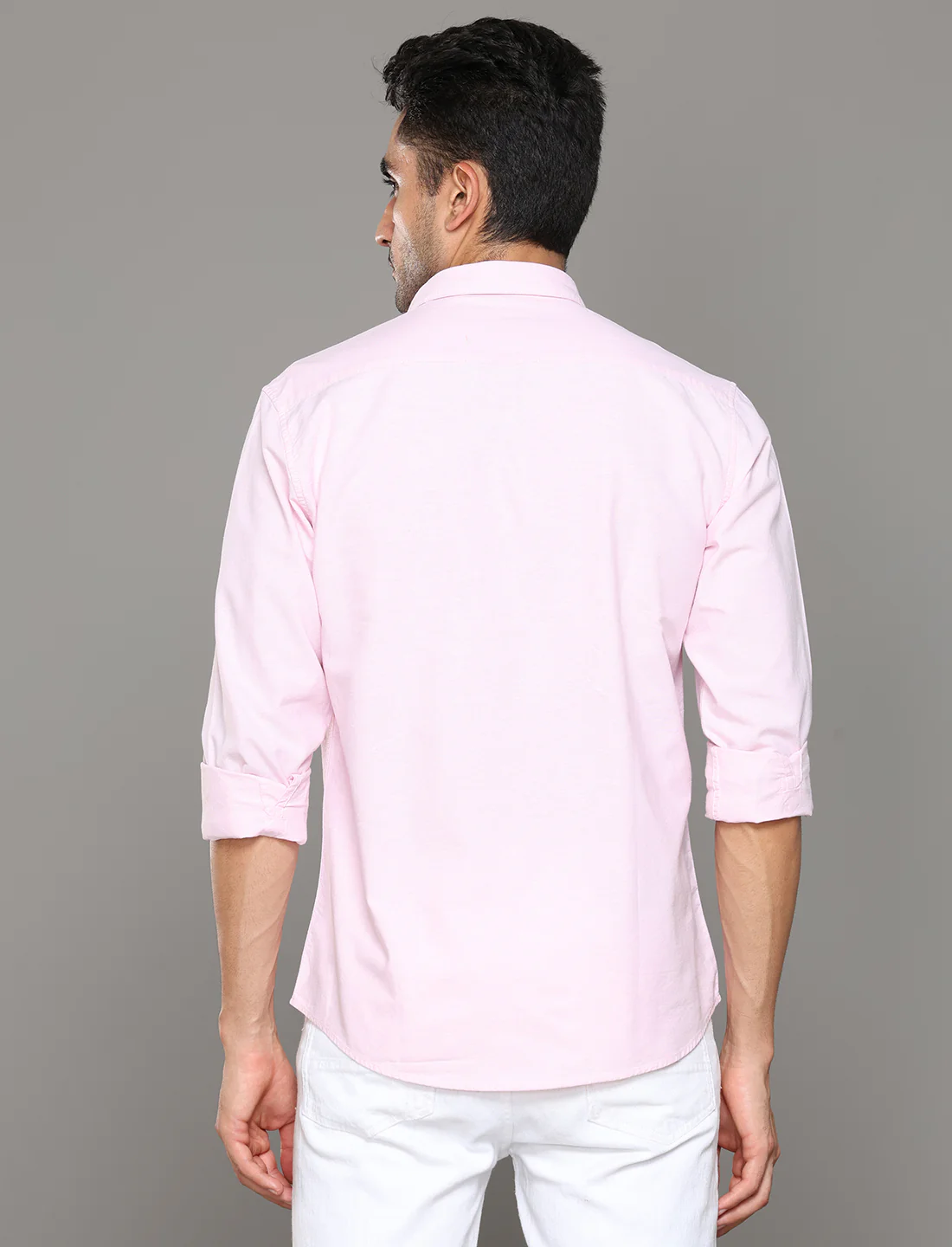 Uri Baby Pink Oxford Casual Shirt - Image 5