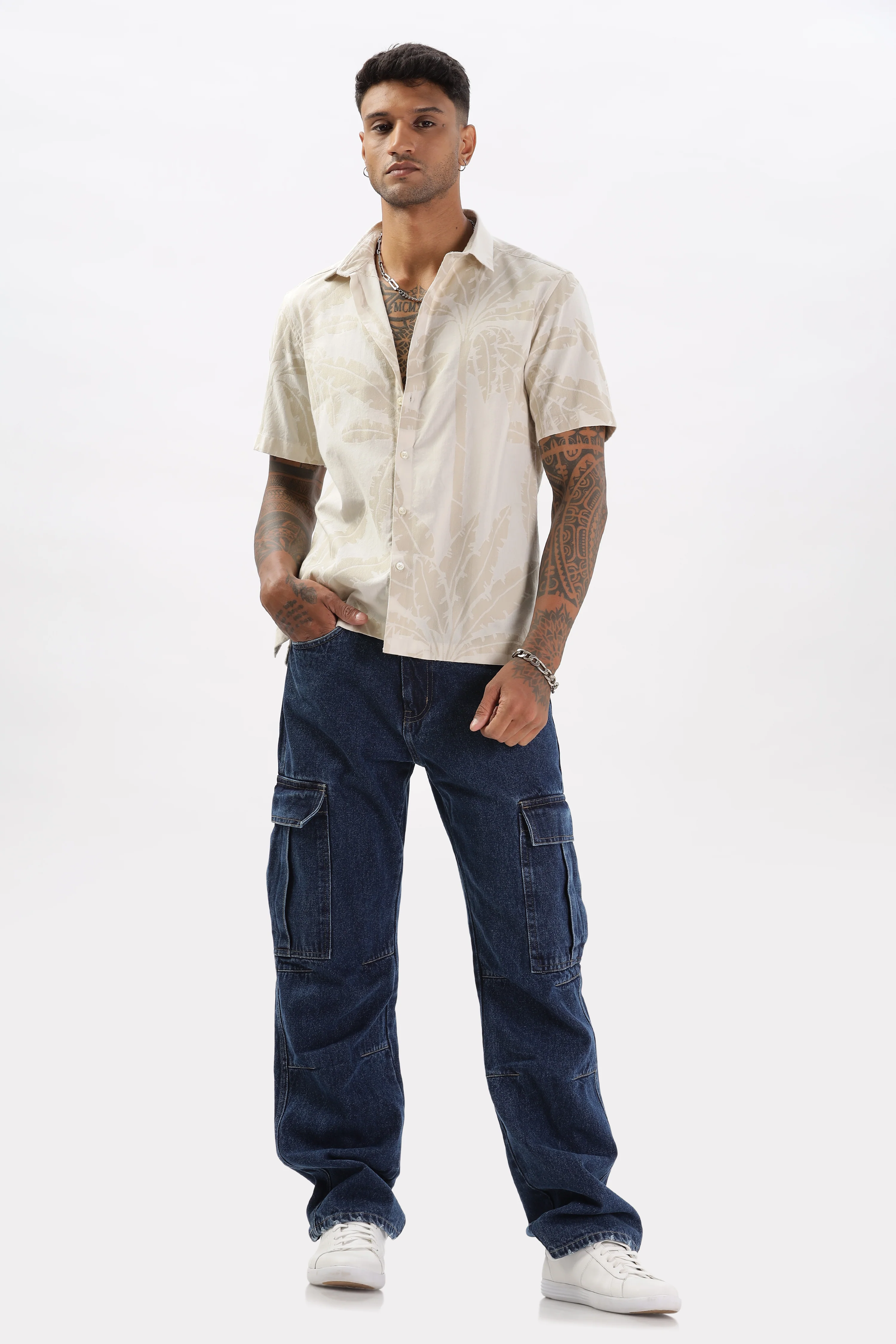Uri Cream Floral Print Boxy Shirt - Image 5