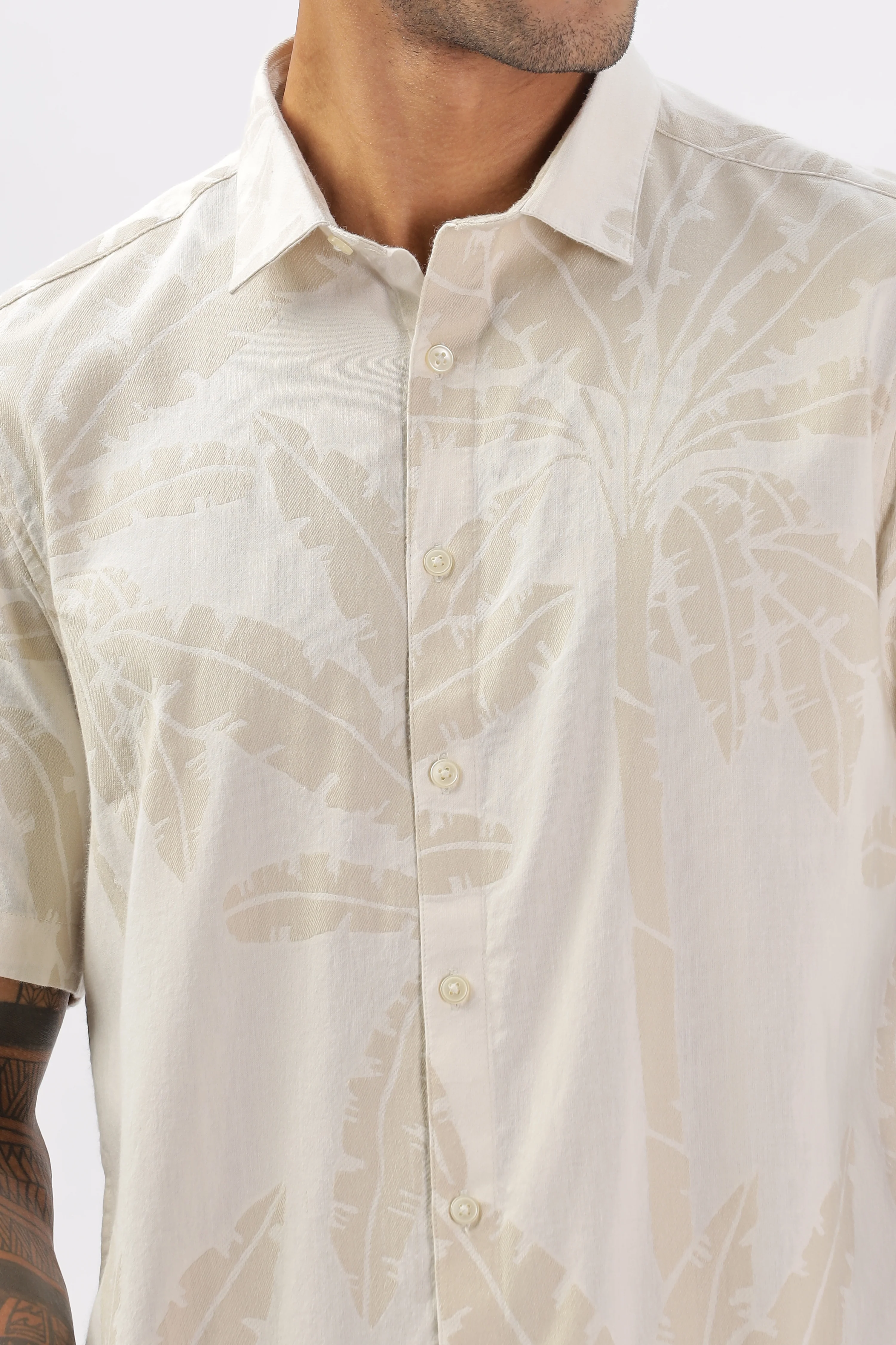 Uri Cream Floral Print Boxy Shirt - Image 7