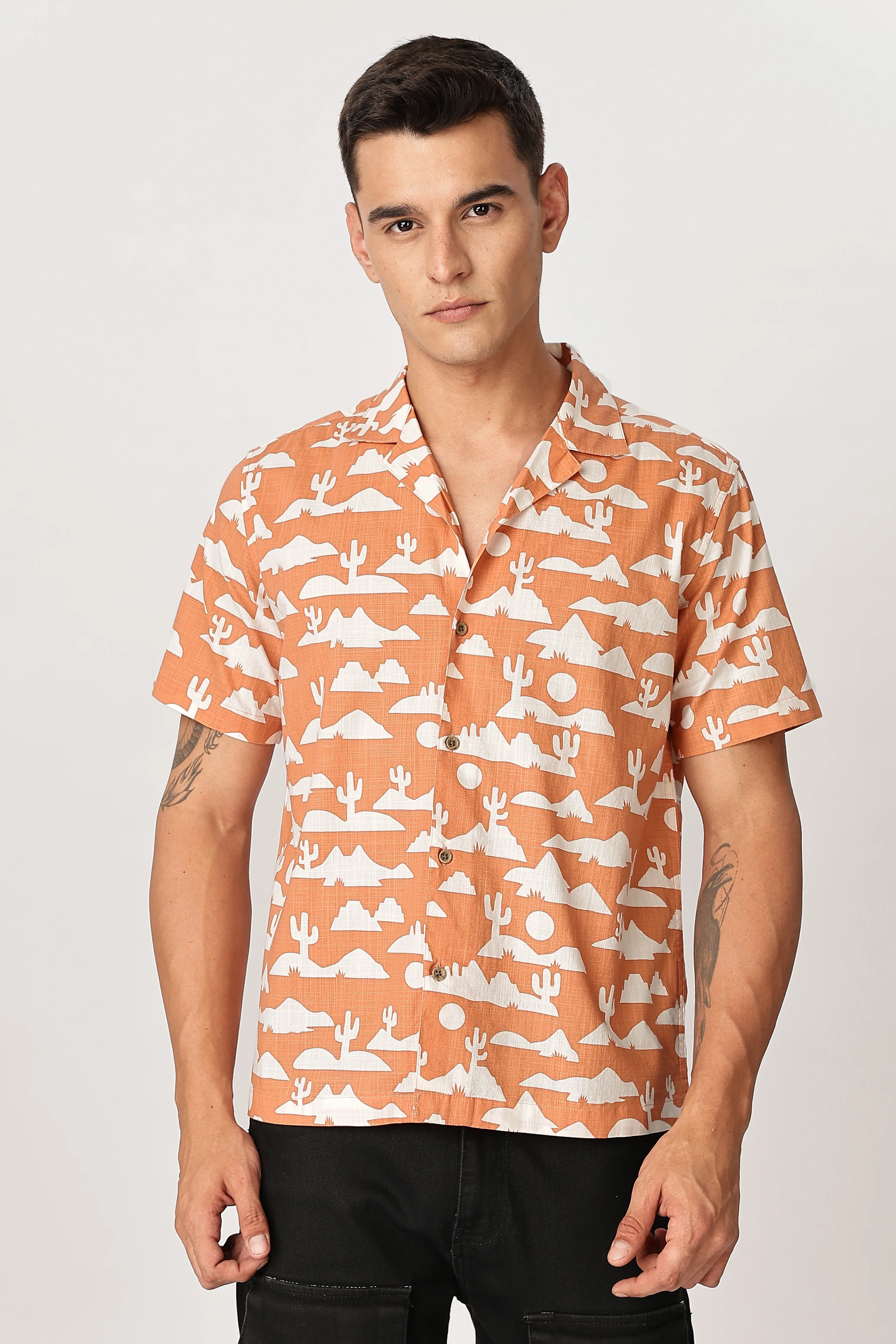 Uri Desertscape Cuban Collar Shirt - Image 3