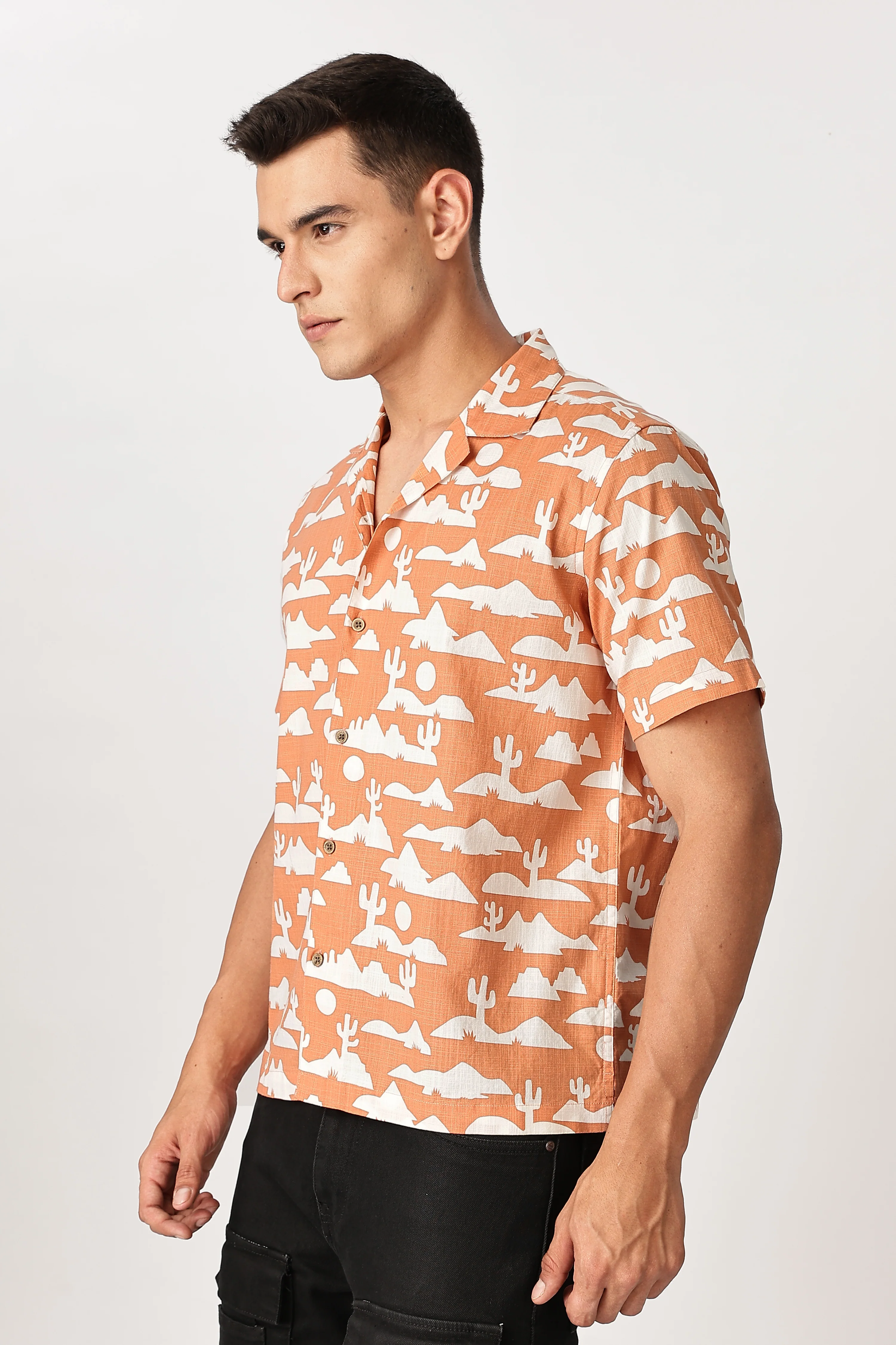 Uri Desertscape Cuban Collar Shirt - Image 4
