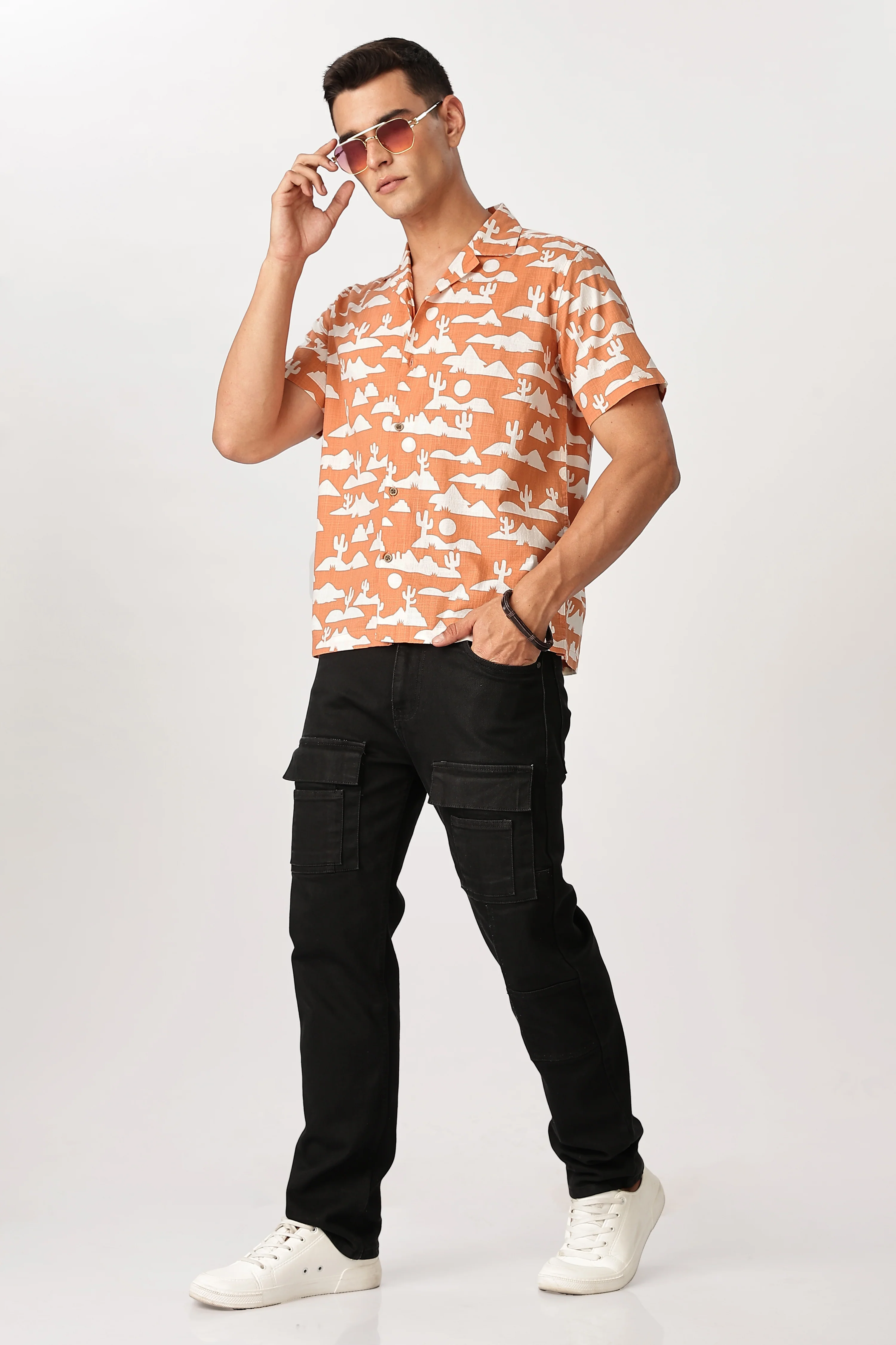 Uri Desertscape Cuban Collar Shirt - Image 7