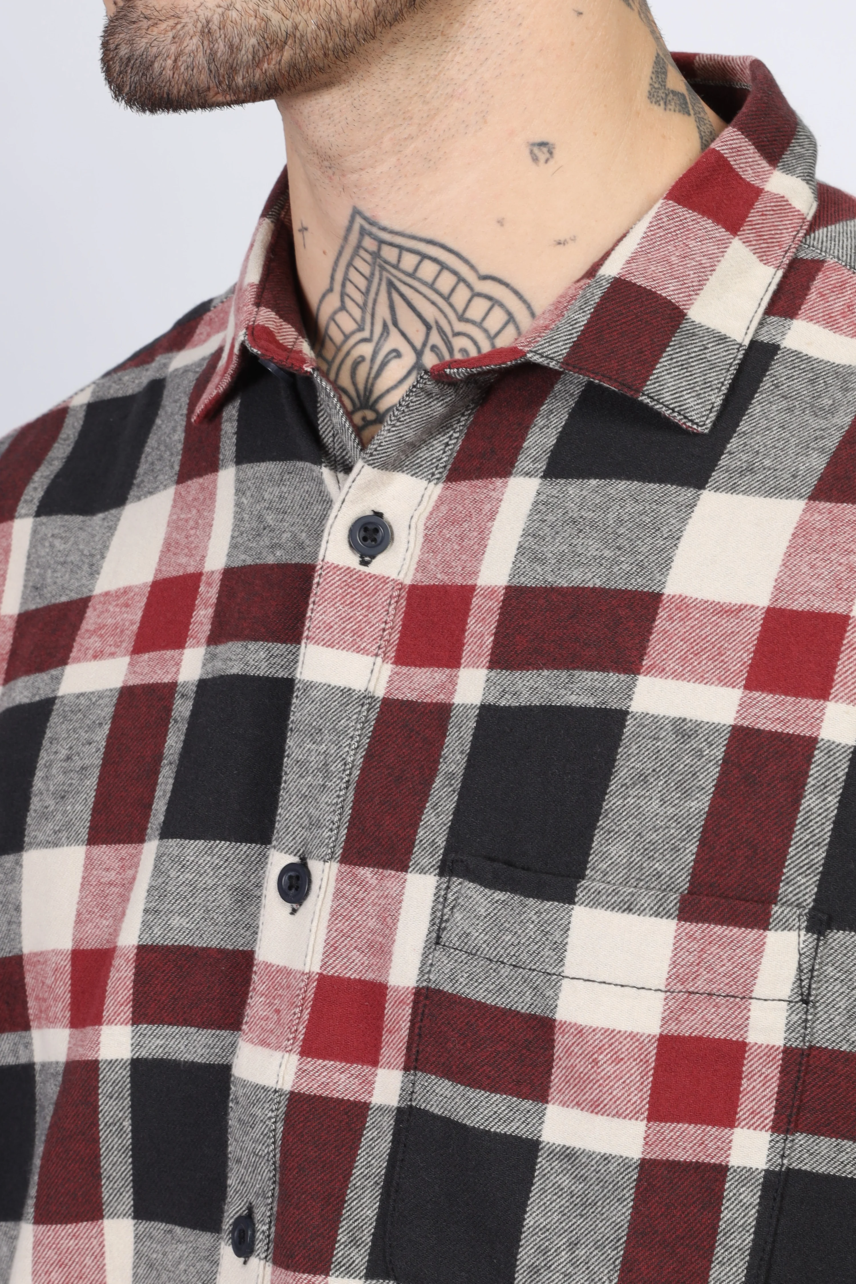 Uri Multi Flannel Checks Cotton Shirt - Image 7