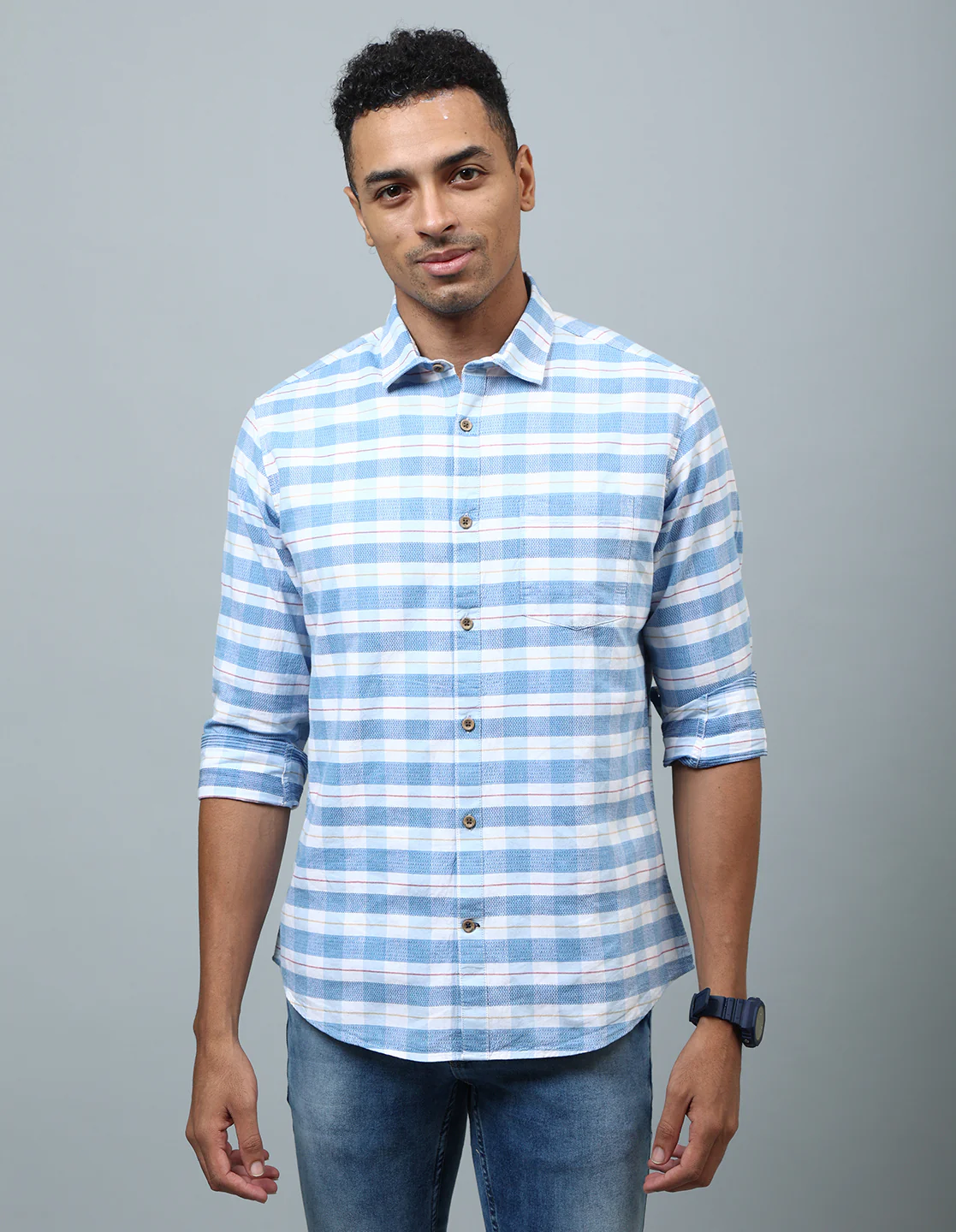 Uri Multicolor Dobby Casual Shirt - Image 5
