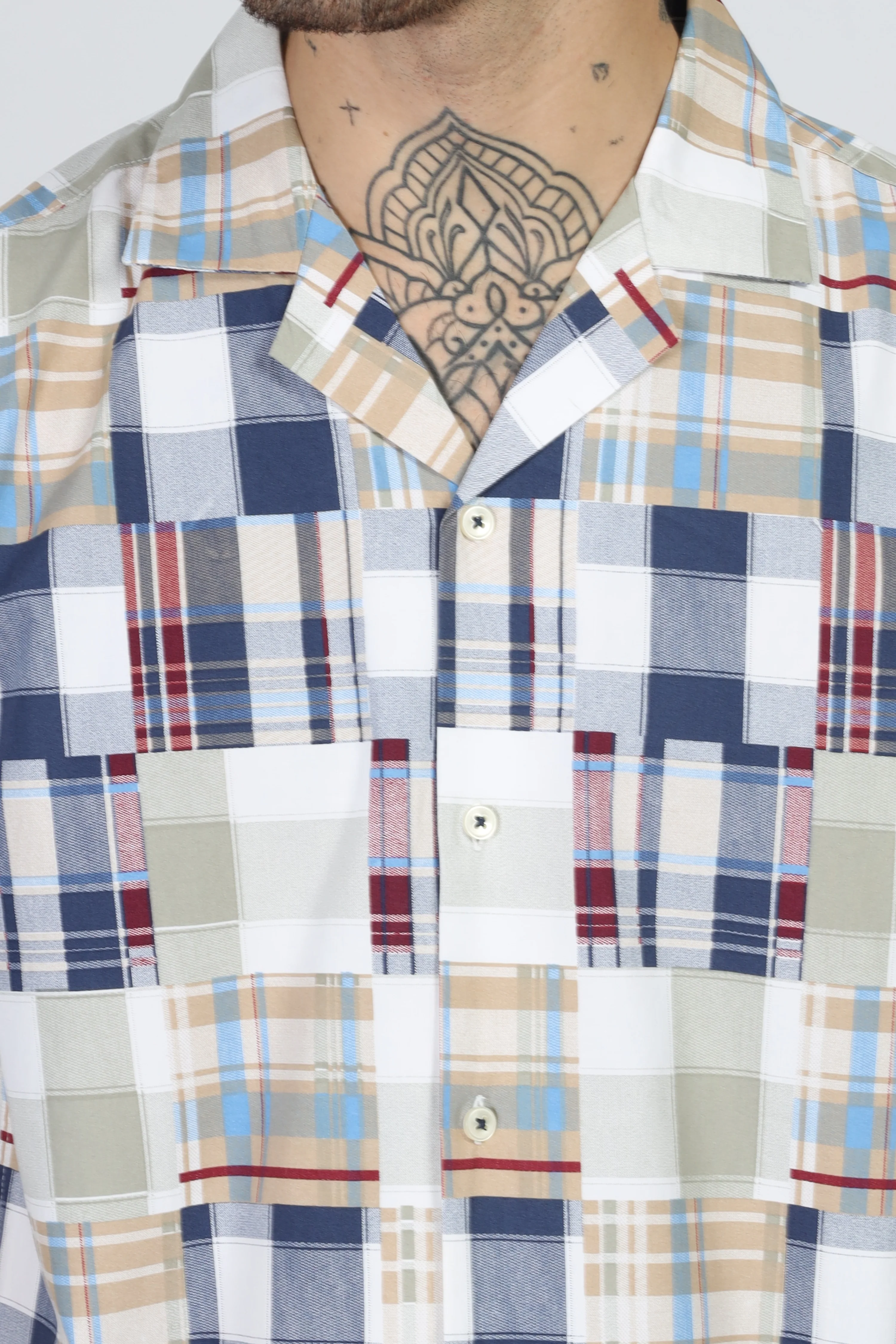 Uri Patch Work Multicolor Half Sleeve Shirt - Image 8