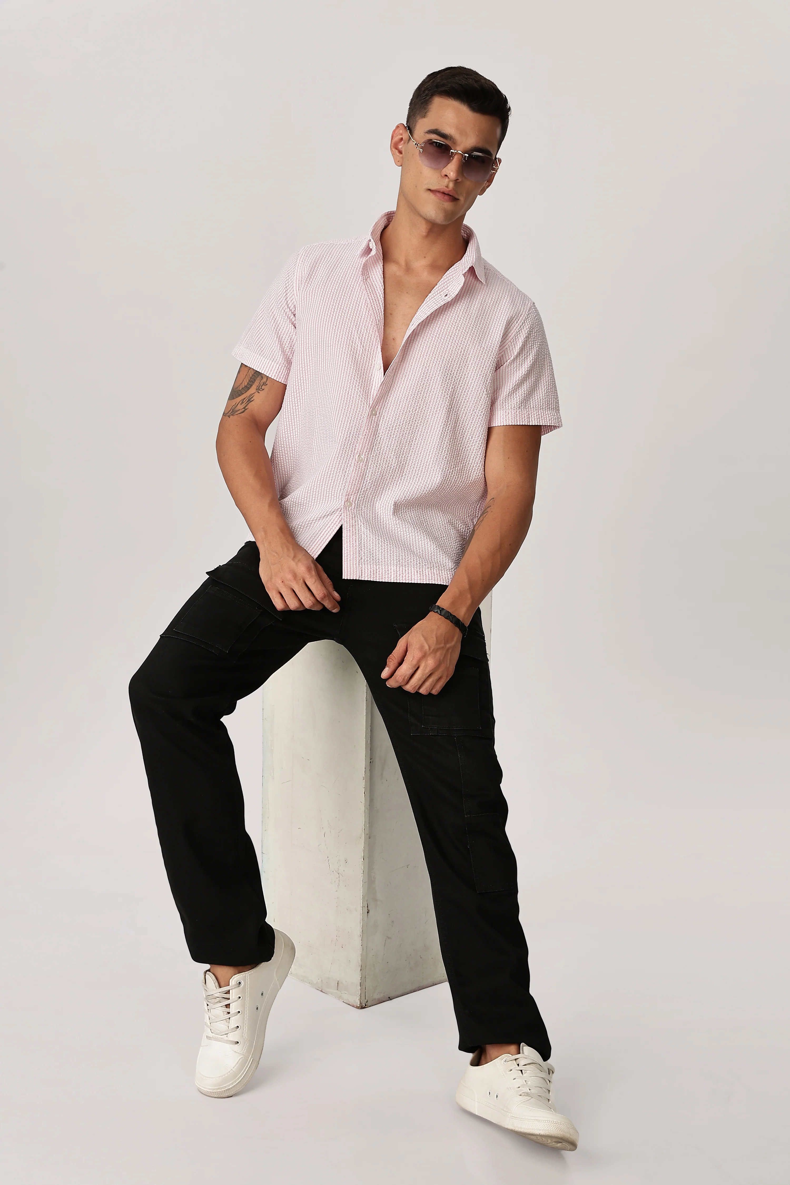Uri Pink Seersucker Shirt - Image 5