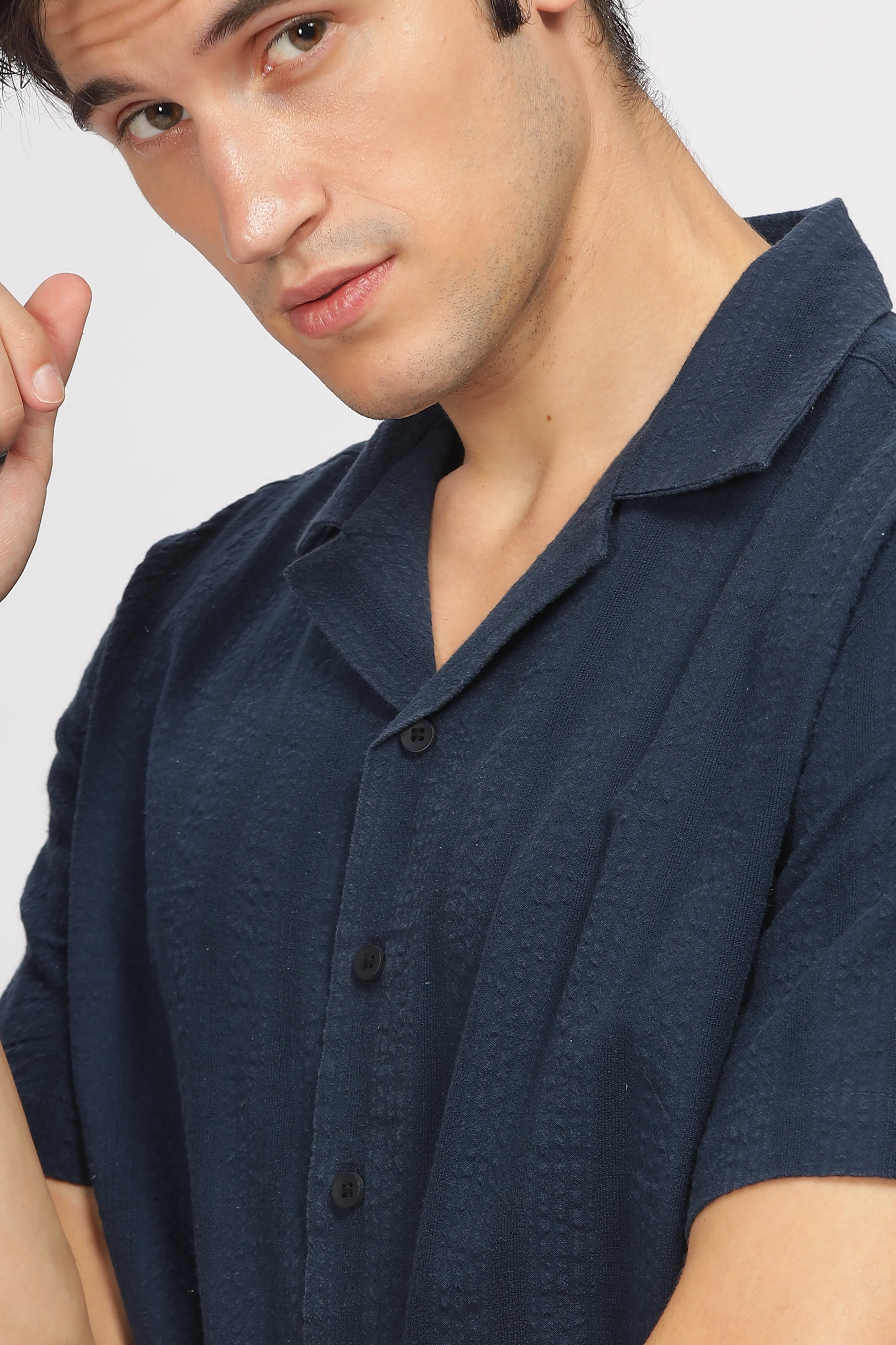 Uri Pure Cotton Seersucker Striped Shirt - Image 6