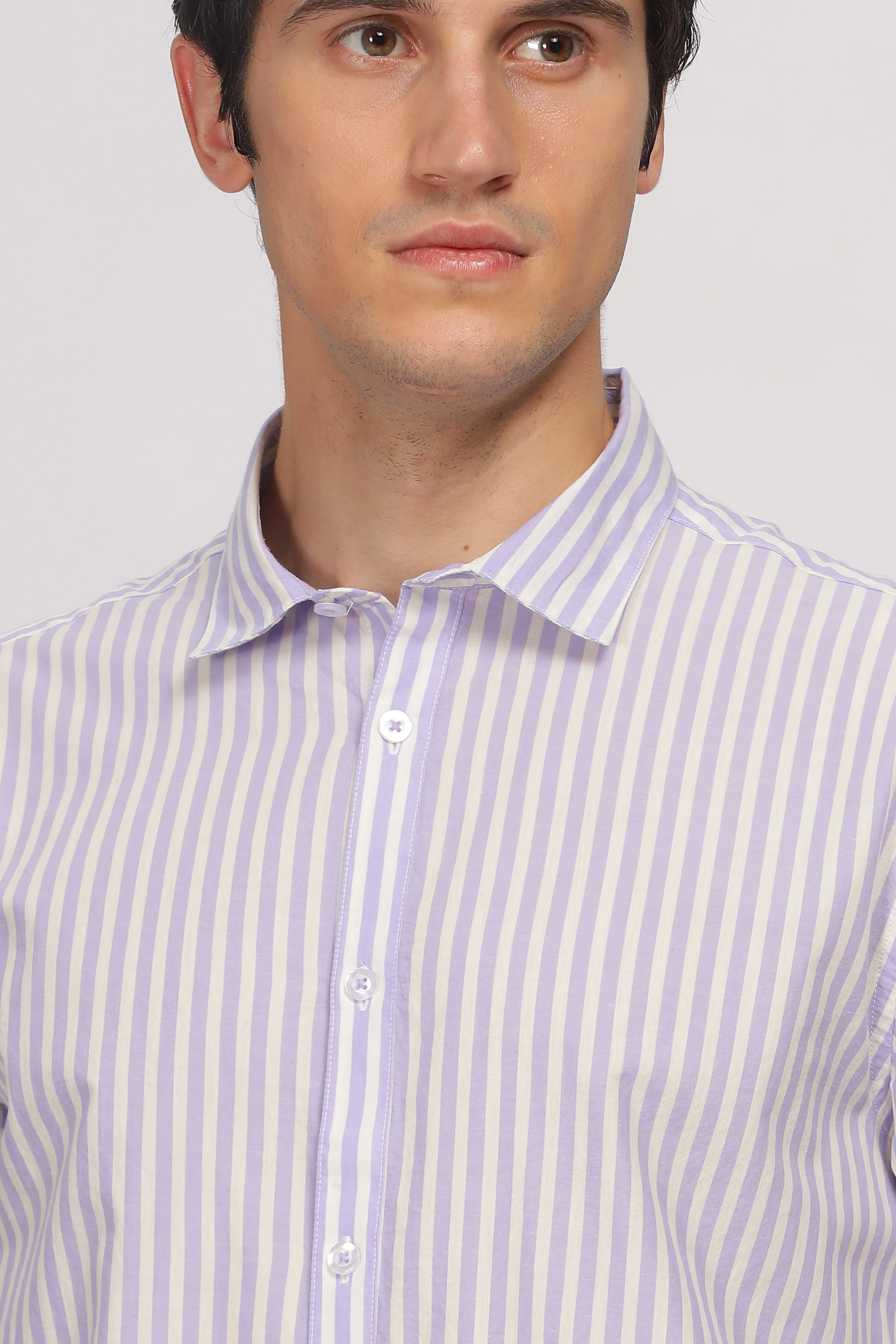 Uri Purple Stripe Full Sleeve Shirt - Image 7